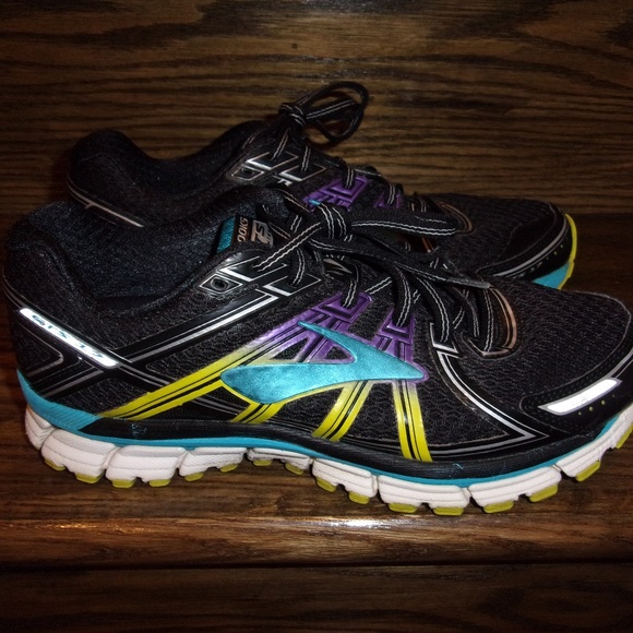 brooks multi colored running shoes